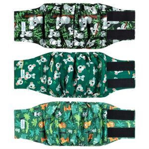 Koala Male Dog Diapers 3 Pack High Absorbing Dog Belly Bands Small Wrap 3pk New